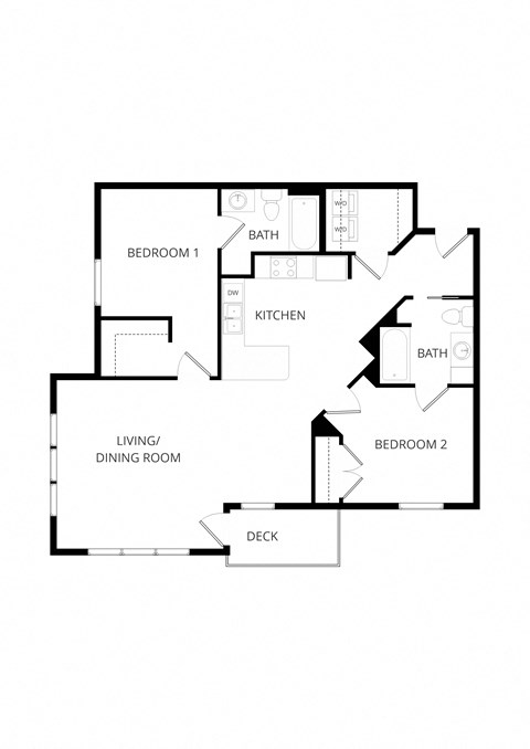 a floor plan of a house showing the bedrooms and the living room